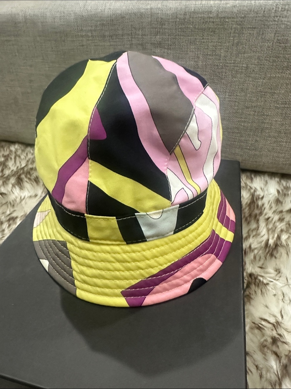 Emilio Pucci Multicolor Patterned Bucket Hat - Yellow, Pink, Black